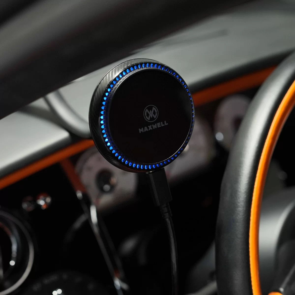 Maxwell Car Phone Holder & Wireless Fast Charger with Cooling Fan, MagSafe, 360° Suction, for iPhone and Samsung