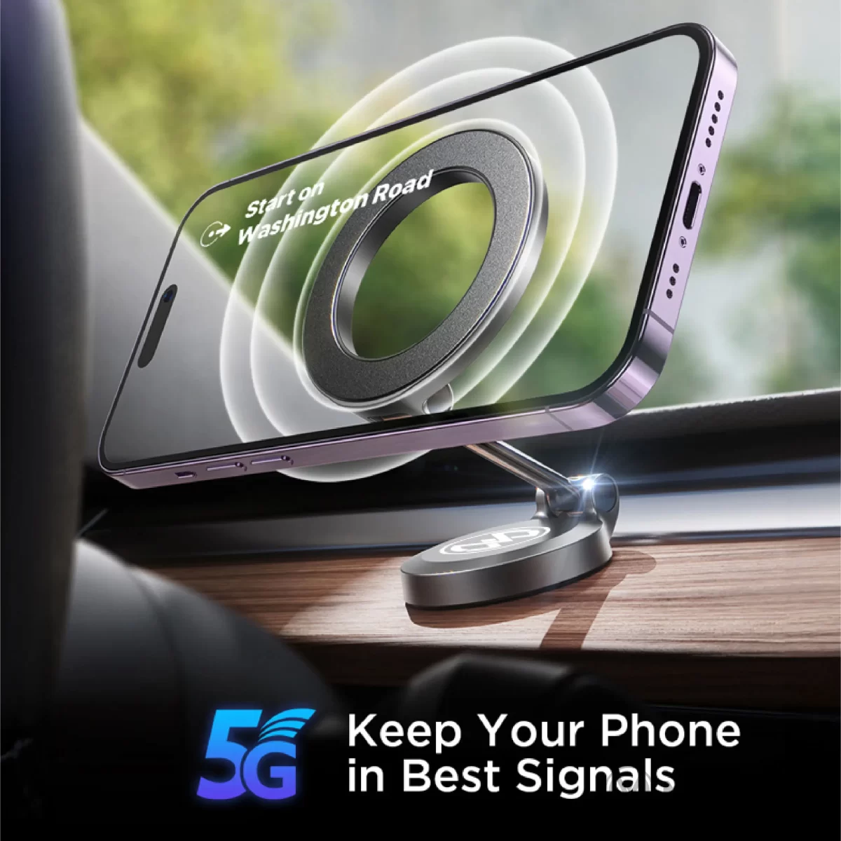 Maxwell Magnetic Car Holder for iPhone and Samsung - 360 Rotation