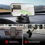 Maxwell Car Phone Holder with Cable Storage Design, Non-Slip Silicone, Compatible with iPhone and Samsung