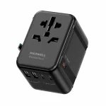 Maxwell 35W GaN Universal International Travel Adapter with 5 Port AC Travel Adapter Fast Charging Worldwide AC Outlet Plugs for USA