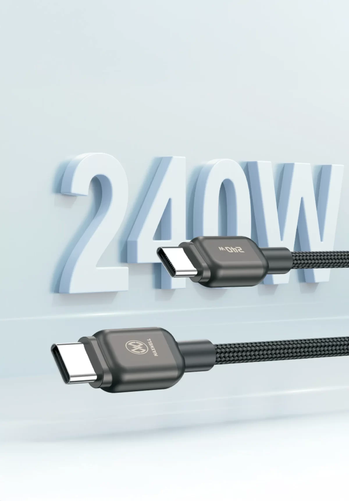 Maxwell Turbo Line Series Cable USB-C Compatible with Lightning (2 Meter) Fast Charging