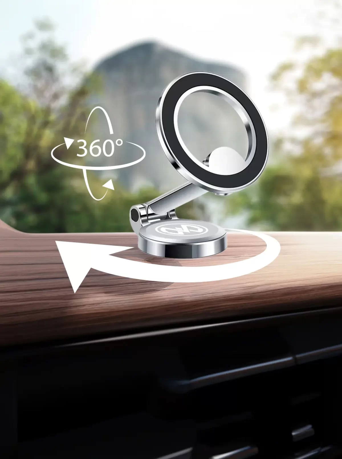 Maxwell Car Phone Holder Mount Compatible with MagSafe, 360° Rotation, Safe Magnet, Ergonomic Design