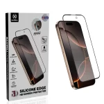 Maxwell 3D Silicone Edge HD AR Screen Protector Compatible with iPhone 16 Pro Max Crystal Clear, Anti-Static, Anti-Reflection, 0.33 mm Raised Protection, Easy to Install, Non Bubble Installation