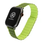 Maxwell Vertex Series Smart Watch Magnetic Band Compatible with Apple Watch 42mm to 44mm Magnetic Watch Strap Silicone Band for Women and Men Unisex Strap Band (Green/Dark Green)