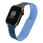 Maxwell Vertex Series Smart Watch Magnetic Band Compatible with Apple Watch 42mm to 44mm Magnetic Watch Strap Silicone Band for Women and Men Unisex Strap Band (Blue/Dark Blue)