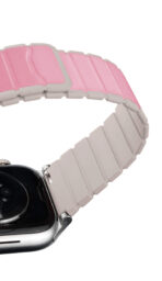 Maxwell Titan Series Smart Watch Magnetic Band Compatible with Apple Watch 42mm to 44mm (Pink/Starlight)
