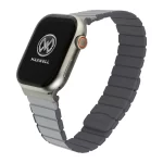 Maxwell Titan Series Smart Watch Magnetic Band Compatible with Apple Watch 42mm to 44mm Magnetic Watch Strap Silicone Band for Women and Men Unisex Strap Band (Purple/Gray)