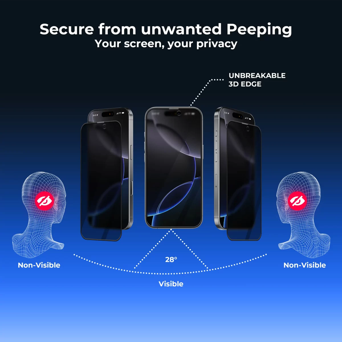 Maxwell 3D Matte Privacy Screen Protector iPhone 16 Pro